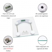 Balança Corporal Digital até 180kg (PROMOÇÃO) Com Vidro Temperado + Bateria
