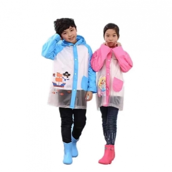 Capa De Chuva Infantil Reforçada Tamanho 12 Impermeável Menina Menino Escolar