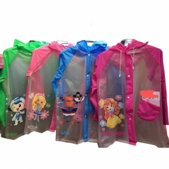 Capa De Chuva Infantil Reforçada Tamanho 12 Impermeável Menina Menino Escolar