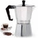 Cafeteira Italiana Alumínio 6 Xícaras Aço Decorada Top Cafeteira Rápida 1,4 litros