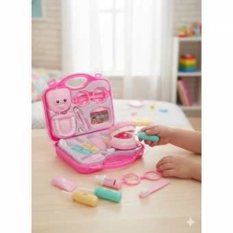 Brinquedo Infantil Maleta Grande Dentista Com Boca