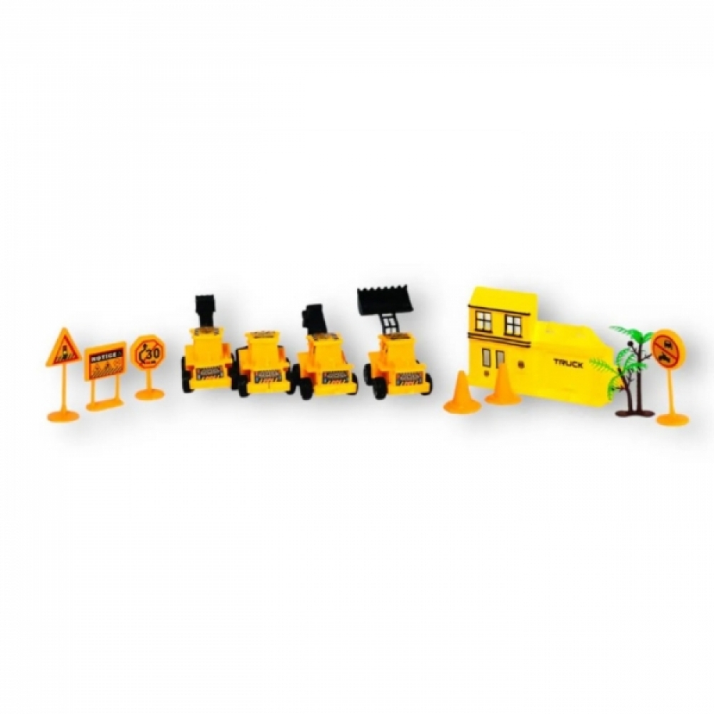 Brinquedo Kit Trator De Construção 12 Peças