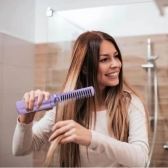 2 em 1 Escova De Alisamento Capilar Alisador De Cabelo Aquecido Recarregável Mini Pente Portátil