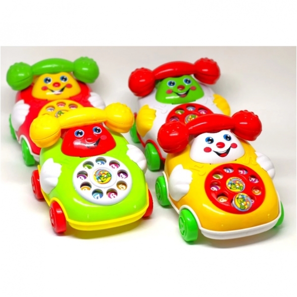 Carrinho Telefone de Brinquedo Infantil Movido à Corda Sonoro Envio Aleatorio