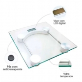 Balança Corporal Digital até 180kg (PROMOÇÃO) Com Vidro Temperado + Bateria